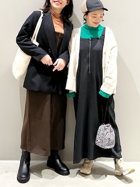 「レプシィム(LEPSIM)」｜「アイテム（トートバッグ）」を使った、エムアイさん（レディース・162cm）の秋コーディネート