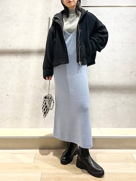 「LEPSIM（レプシィム）のアイテム（ブルゾン）」を使った、エムアイさん（レディース・162cm）の秋コーディネート