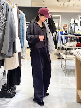 「ドットエスティ秋コーデ」｜「アイテム（キャップ）」を使った、エムアイさん（レディース・162cm）の秋コーディネート