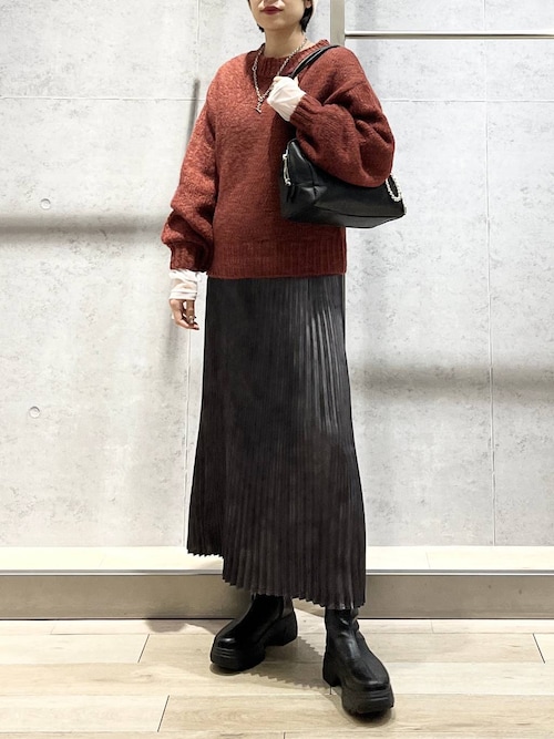 セール】3ゲージMIXざっくりニットプルオーバー 638086（ニット