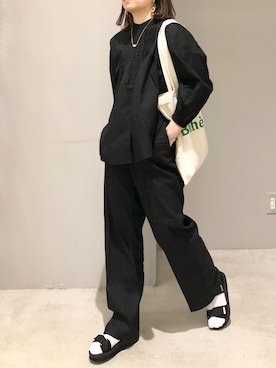 「レプシィム(LEPSIM)」｜「アイテム（トートバッグ）」を使った、エムアイさん（レディース・162cm）の春コーディネート