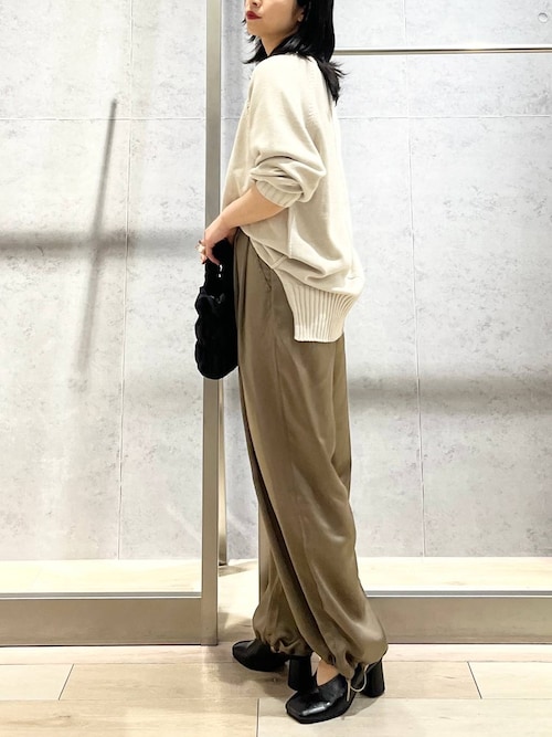 パーツ ggqsf LEPSIM パンツ 2タックサテンパンツ 253183 レディース