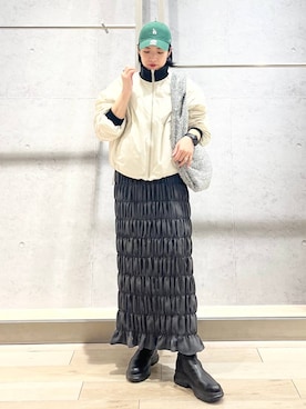 「LEPSIM（レプシィム）のアイテム（ブルゾン）」を使った、エムアイさん（レディース・162cm）の秋コーディネート