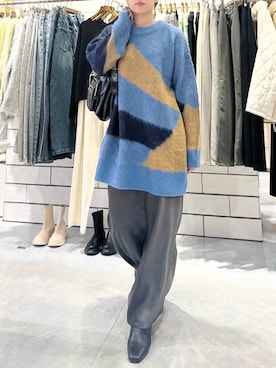 「女子会」｜「アイテム（チュニック）」を使った、エムアイさん（レディース・162cm）の秋コーディネート