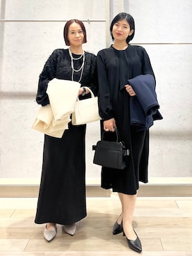 「おでかけ」｜「アイテム（ワンピース/ドレス）」を使った、エムアイさん（レディース・162cm）の冬コーディネート