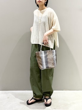 「レプシィム(LEPSIM)」｜「アイテム（トートバッグ）」を使った、エムアイさん（レディース・162cm）の夏コーディネート