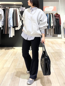 「LEPSIM（レプシィム）のアイテム（シャツ/ブラウス）」を使った、エムアイさん（レディース・162cm）の秋コーディネート