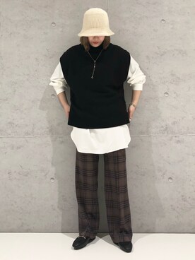 「ハタラクパンツ」｜エムアイさん（レディース・162cm）の秋コーディネート