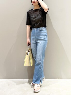 「レプシィム(LEPSIM)」｜「アイテム（トートバッグ）」を使った、エムアイさん（レディース・162cm）の夏コーディネート