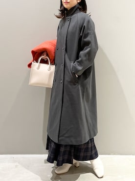 「レプシィム(LEPSIM)」｜「アイテム（チェスターコート）」を使った、エムアイさん（レディース・162cm）の冬コーディネート