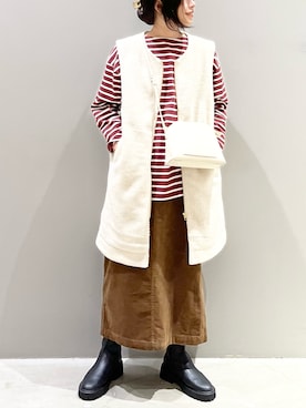 「レプシィム(LEPSIM)」｜「アイテム（ブーツ）」を使った、エムアイさん（レディース・162cm）の冬コーディネート