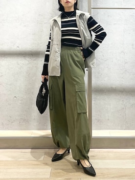 「LEPSIM（レプシィム）のアイテム（イヤリング）」を使った、エムアイさん（レディース・162cm）の冬コーディネート