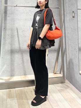 「アイテム（ベスト）」を使った、エムアイさん（レディース・162cm）の夏コーディネート