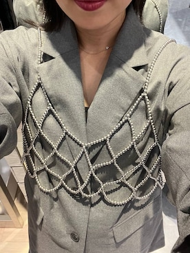 「アイテム（その他トップス、シルバー系）」を使った、エムアイさん（レディース・162cm）の秋コーディネート