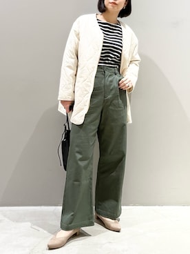 「レプシィム(LEPSIM)」｜「アイテム（チノパンツ）」を使った、エムアイさん（レディース・162cm）の冬コーディネート