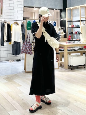 「アイテム（ママ＆ベビー、ブラック系）」を使った、エムアイさん（レディース・162cm）の夏コーディネート