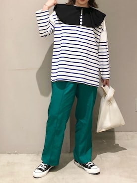 「レプシィム(LEPSIM)」｜「アイテム（ハンドバッグ）」を使った、エムアイさん（レディース・162cm）の春コーディネート