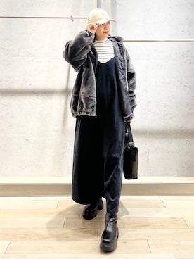 「おでかけ」｜「アイテム（キャップ）」を使った、エムアイさん（レディース・162cm）の秋コーディネート