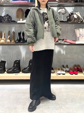 「LEPSIM（レプシィム）のアイテム（ブルゾン）」を使った、エムアイさん（レディース・162cm）の秋コーディネート