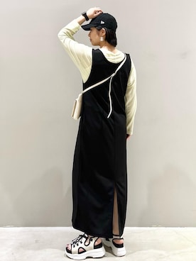 「レプシィム(LEPSIM)」｜「アイテム（キャップ）」を使った、エムアイさん（レディース・162cm）の春コーディネート