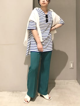 「肩掛け」｜「アイテム（アクセサリー）」を使った、エムアイさん（レディース・162cm）の夏コーディネート