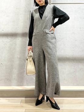 「LEPSIM（レプシィム）のアイテム（イヤリング）」を使った、エムアイさん（レディース・162cm）の冬コーディネート