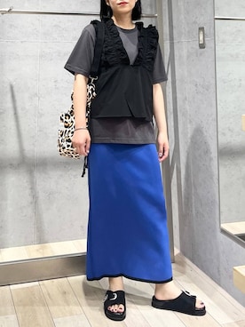 「デート/ロマンティック」｜エムアイさん（レディース・162cm）の夏コーディネート