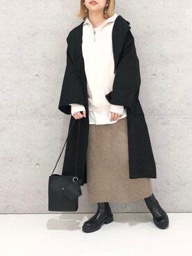 「レプシィム(LEPSIM)」｜「アイテム（その他アウター）」を使った、エムアイさん（レディース・162cm）の冬コーディネート