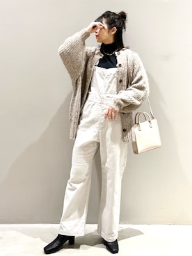 「スクエアトゥ」｜「アイテム（オールインワン・サロペット）」を使った、エムアイさん（レディース・162cm）の秋コーディネート