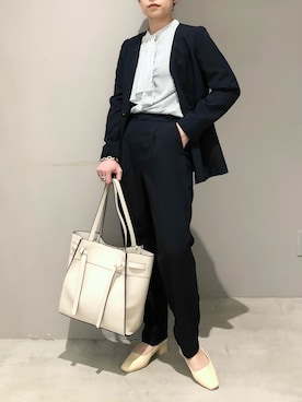 「レプシィム(LEPSIM)」｜「アイテム（トートバッグ）」を使った、エムアイさん（レディース・162cm）の春コーディネート