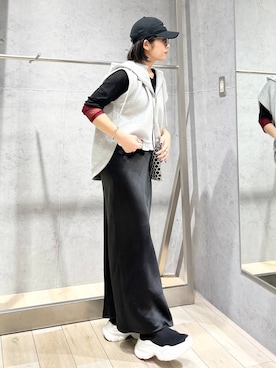 「おでかけ」｜「アイテム（キャップ）」を使った、エムアイさん（レディース・162cm）の秋コーディネート