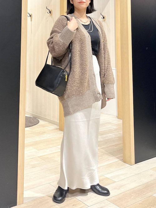 ストレッチサテンスカート　497324