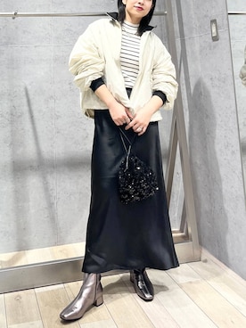 「LEPSIM（レプシィム）のアイテム（ブルゾン）」を使った、エムアイさん（レディース・162cm）の秋コーディネート