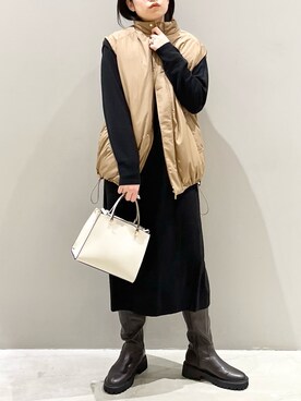 「レプシィム(LEPSIM)」｜「アイテム（ダウンベスト）」を使った、エムアイさん（レディース・162cm）の秋コーディネート