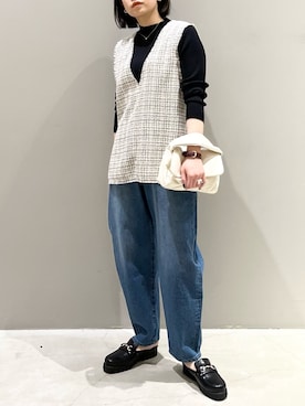 「レプシィム(LEPSIM)」｜「アイテム（ローファー）」を使った、エムアイさん（レディース・162cm）の夏コーディネート