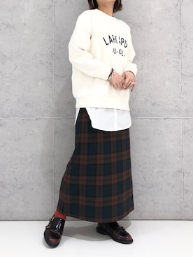 「Soierie（ソワリー）のアイテム（アクセサリー）」を使った、エムアイさん（レディース・162cm）の秋コーディネート