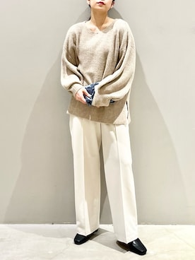 「スクエアトゥ」｜「アイテム（財布/小物）」を使った、エムアイさん（レディース・162cm）の秋コーディネート