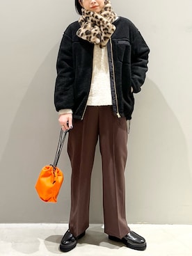 「レプシィム(LEPSIM)」｜「アイテム（ローファー）」を使った、エムアイさん（レディース・162cm）の冬コーディネート