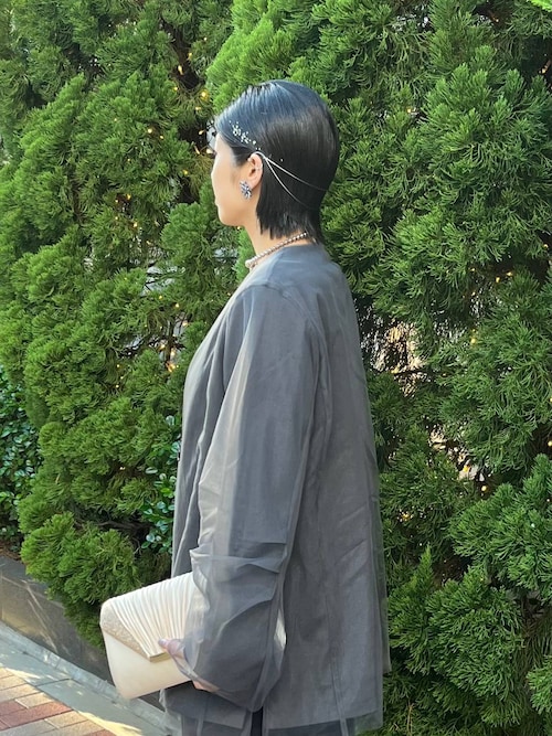 オフィスライン》TRチュールノーカラージャケット 582131（ノーカラー