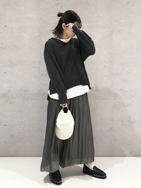 「スカーチョ」｜「アイテム（その他）」を使った、エムアイさん（レディース・162cm）の秋コーディネート