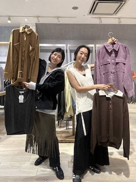 「アイテム（カバーオール）」を使った、エムアイさん（レディース・162cm）の秋コーディネート