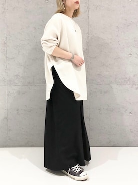 「ダンボール素材」｜「アイテム（アクセサリー）」を使った、エムアイさん（レディース・162cm）の冬コーディネート