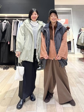 「アイテム（その他アウター、グレー系）」を使った、エムアイさん（レディース・162cm）の秋コーディネート