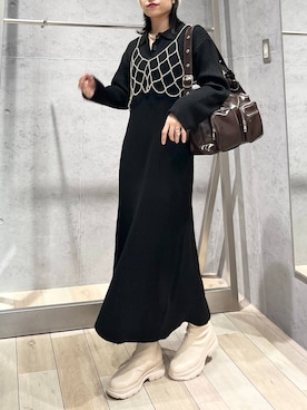 「アイテム（その他トップス、シルバー系）」を使った、エムアイさん（レディース・162cm）の秋コーディネート