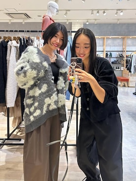 「LEPSIM（レプシィム）のイージーコクーンワイドパンツ　499926（その他パンツ）」を使った、エムアイさん（レディース・162cm）の秋コーディネート