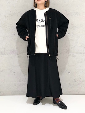 「LEPSIM」｜「アイテム（ノーカラーコート）」を使った、エムアイさん（レディース・162cm）の秋コーディネート