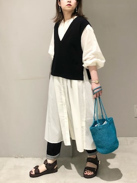 「ベストコーデ」｜「アイテム（アナログ腕時計）」を使った、エムアイさん（レディース・162cm）の夏コーディネート