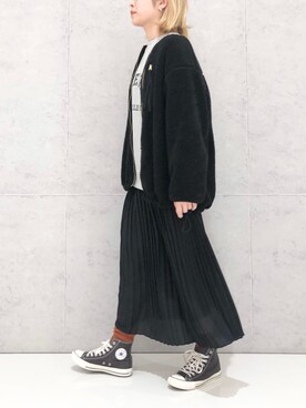 「LEPSIM」｜「アイテム（ノーカラーコート）」を使った、エムアイさん（レディース・162cm）の冬コーディネート