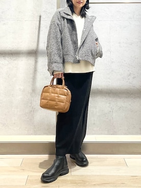 「LEPSIM（レプシィム）のアイテム（ブルゾン）」を使った、エムアイさん（レディース・162cm）の秋コーディネート