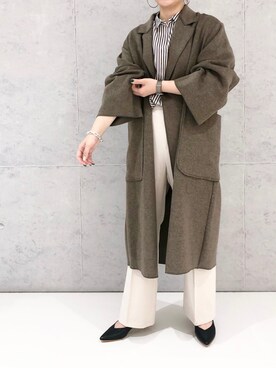「Soierie（ソワリー）のアイテム（アクセサリー）」を使った、エムアイさん（レディース・162cm）の秋コーディネート